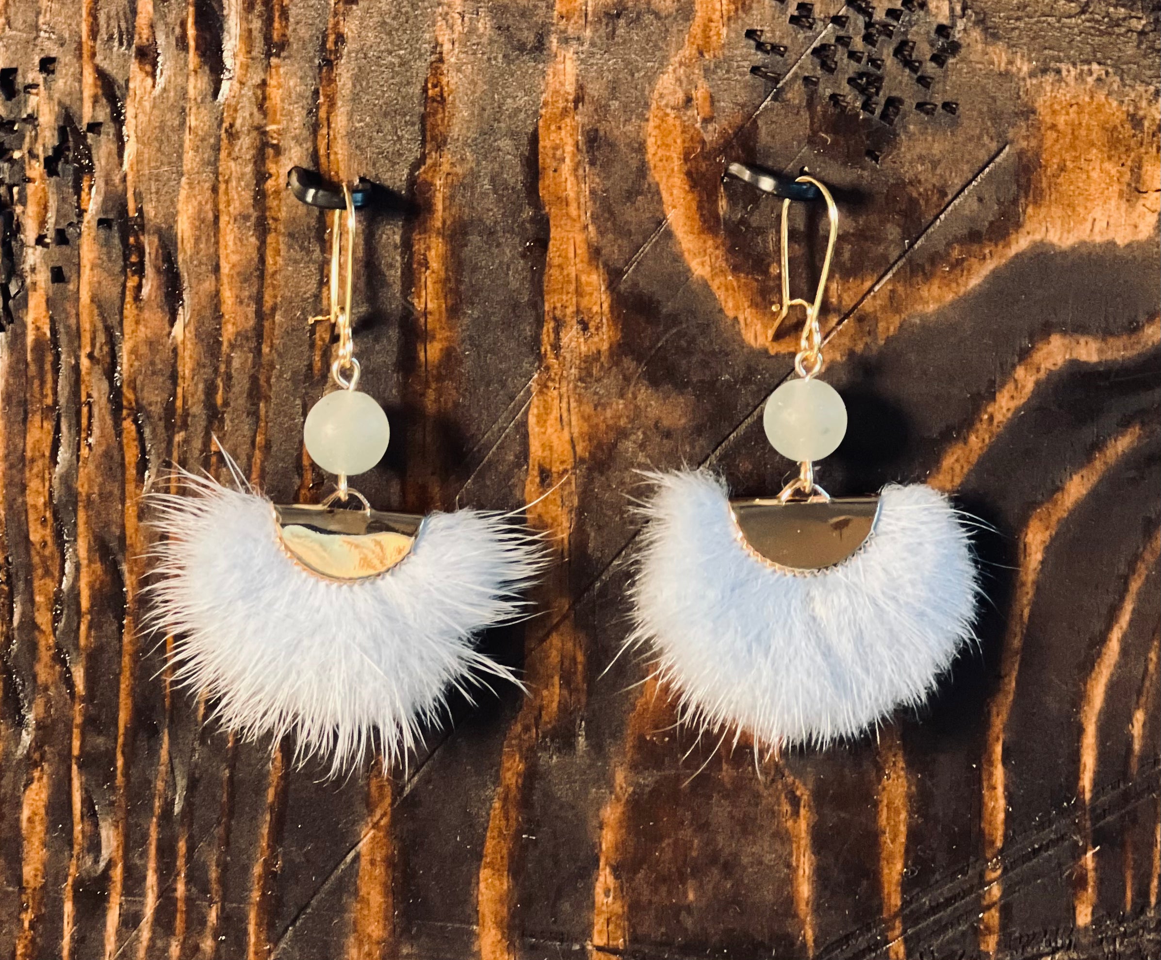 Blue Mink Aventurine Earrings - KIDNEY HOOKS