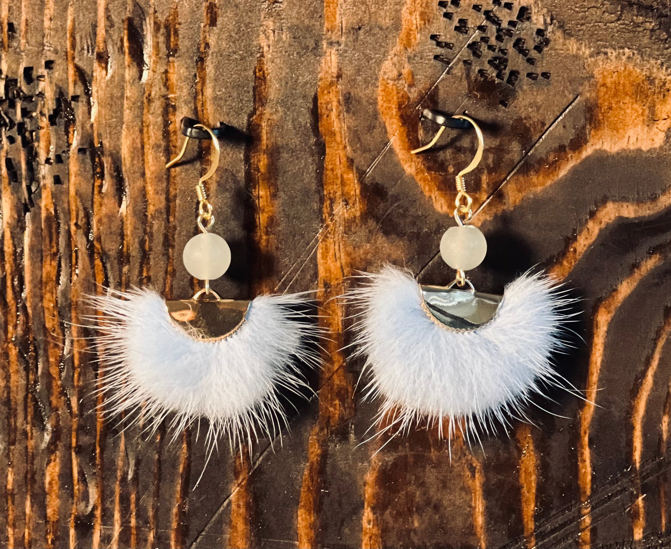 Blue Mink Aventurine Earrings - SHEPARD'S HOOK