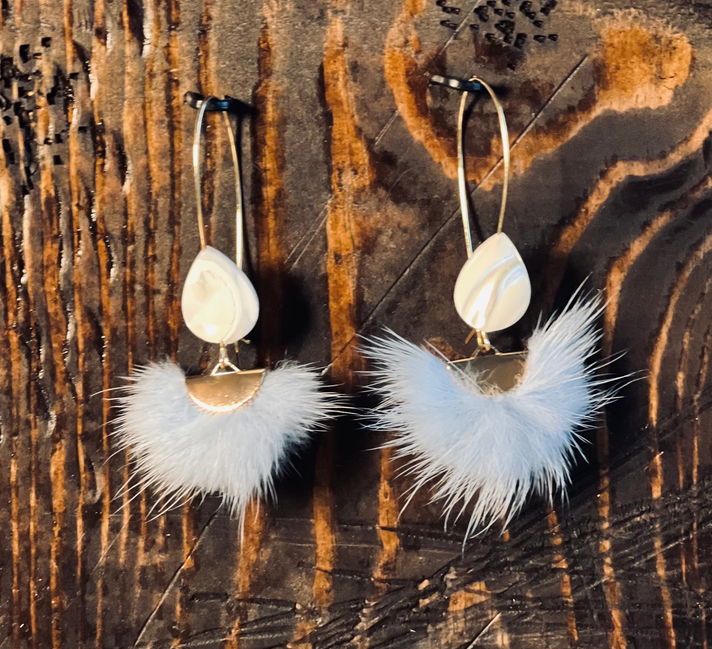 BLUE MINK AND MOTHER OF PEARL - LONG