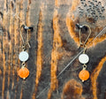 DUAL TONE DROP EARRINGS