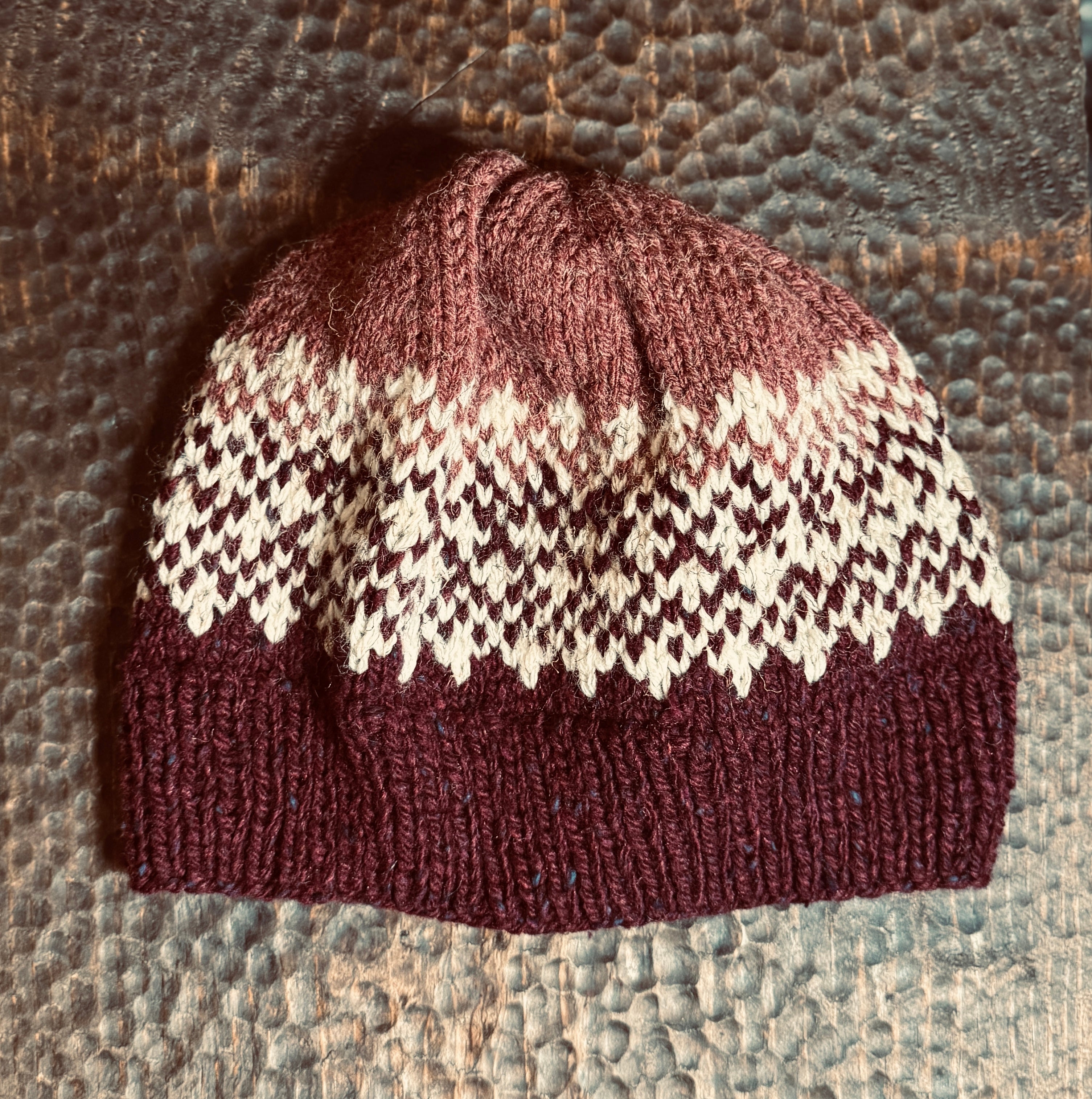 Rose Tones Fair Isle Beanie