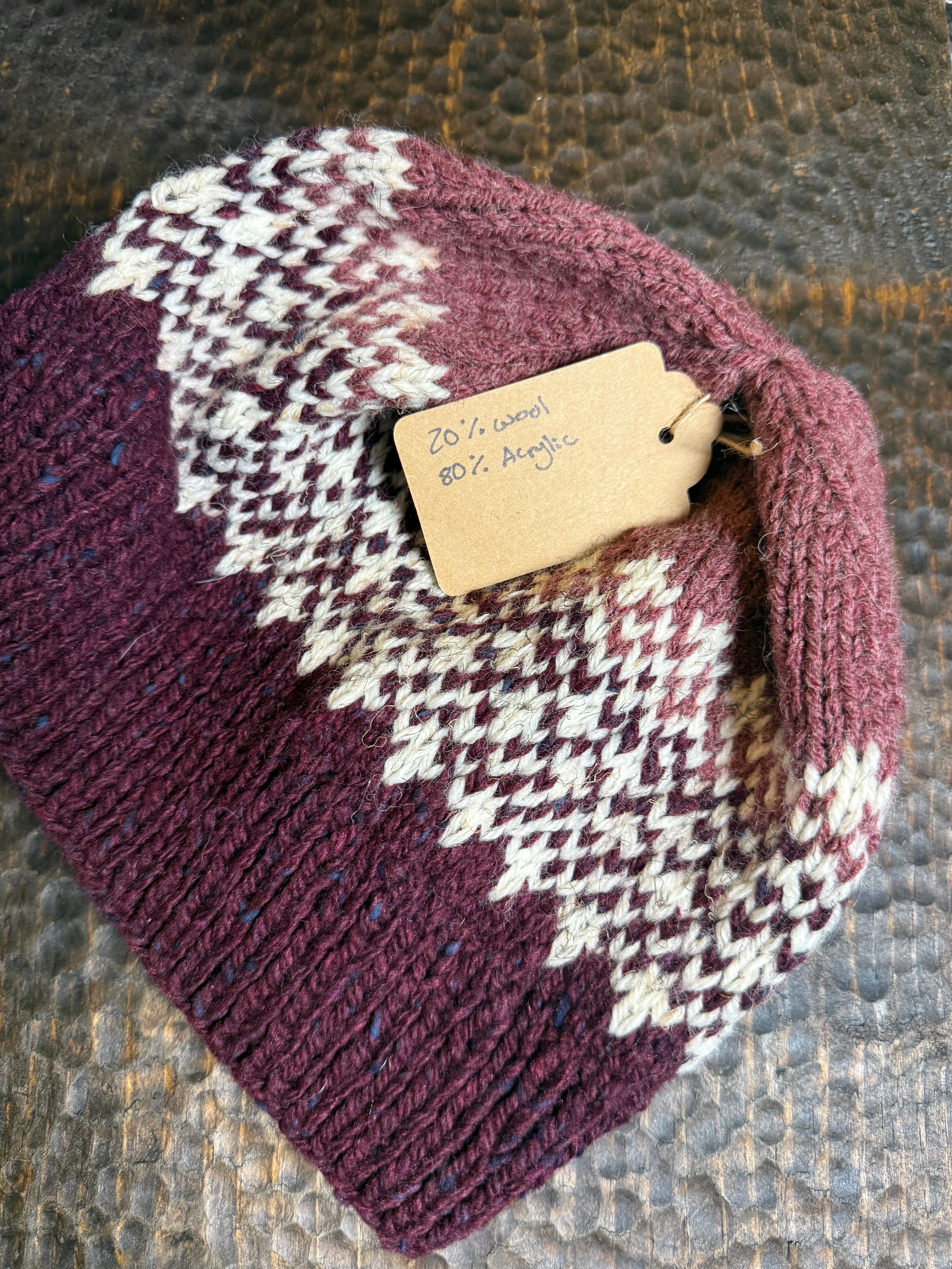 Rose Tones Fair Isle Beanie