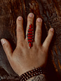 Red Coral Sterling Ring