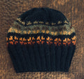 Wool-Rich Emerald Beanie With Vivd Fair Isle Pattern