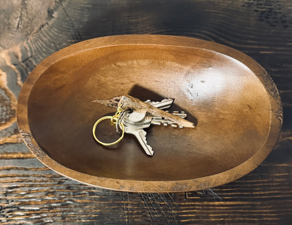 FOSSILIZED WALRUS IVORY KEYCHAIN - 03