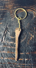 FOSSILIZED WALRUS IVORY KEYCHAIN - 03