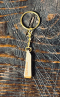 FOSSILIZED WALRUS IVORY KEYCHAIN - 01