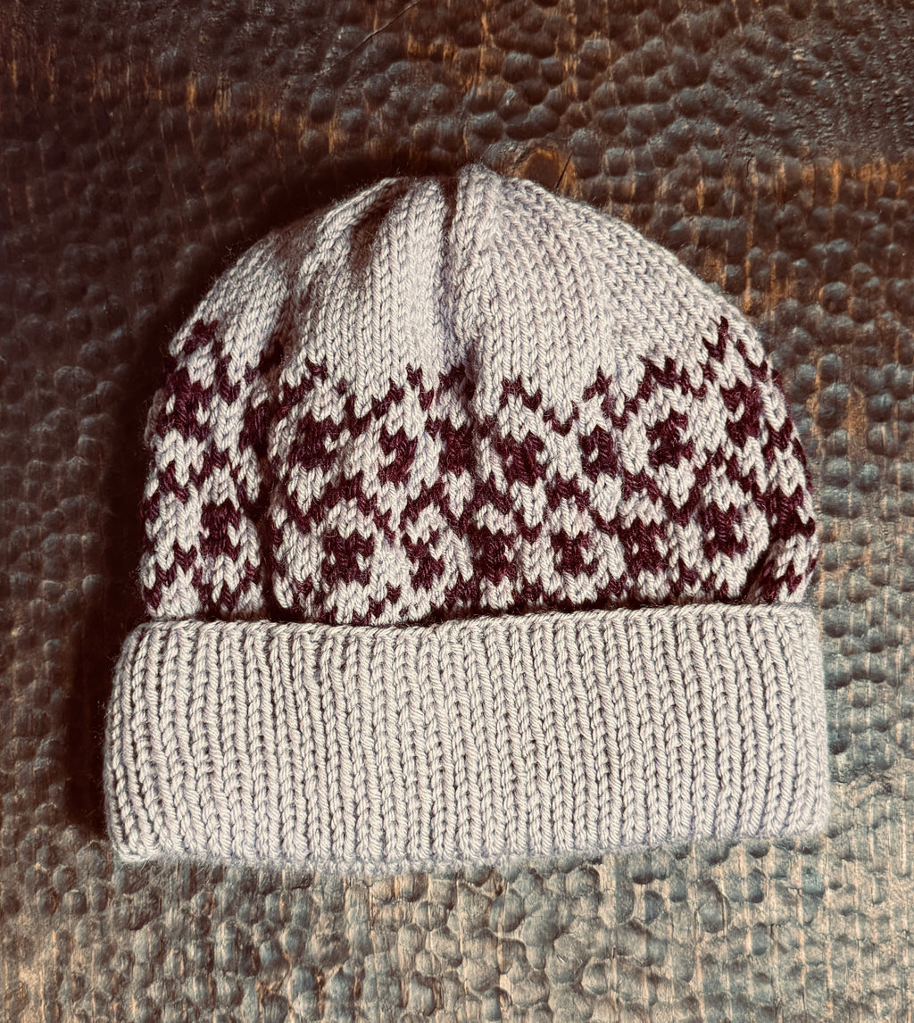Violet Tones Fair Isle Beanie