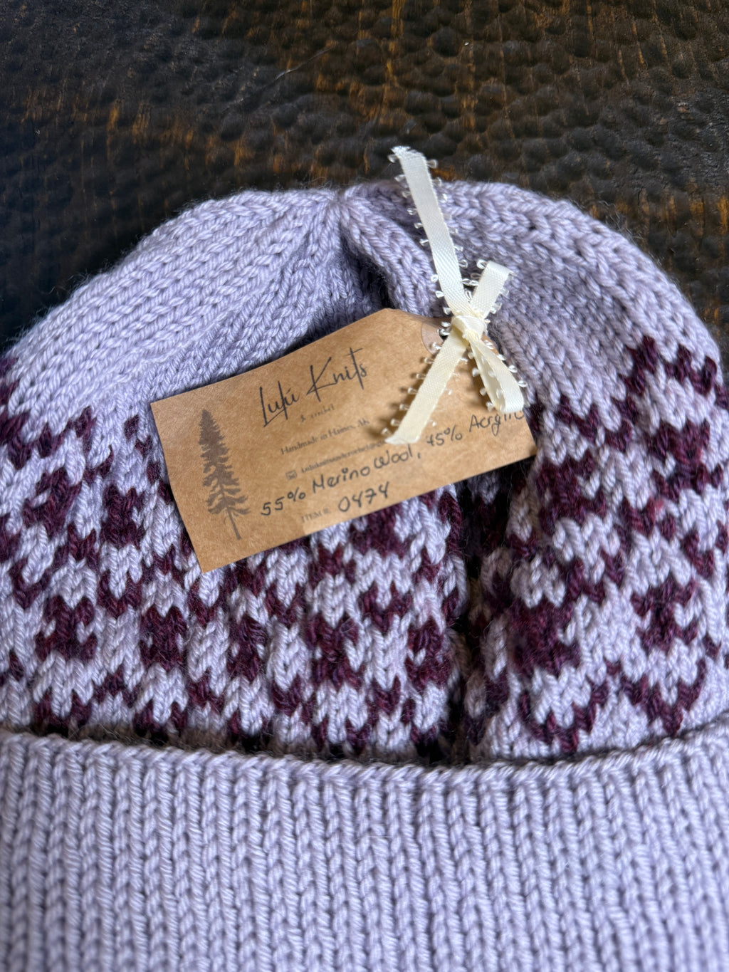 Violet Tones Fair Isle Beanie