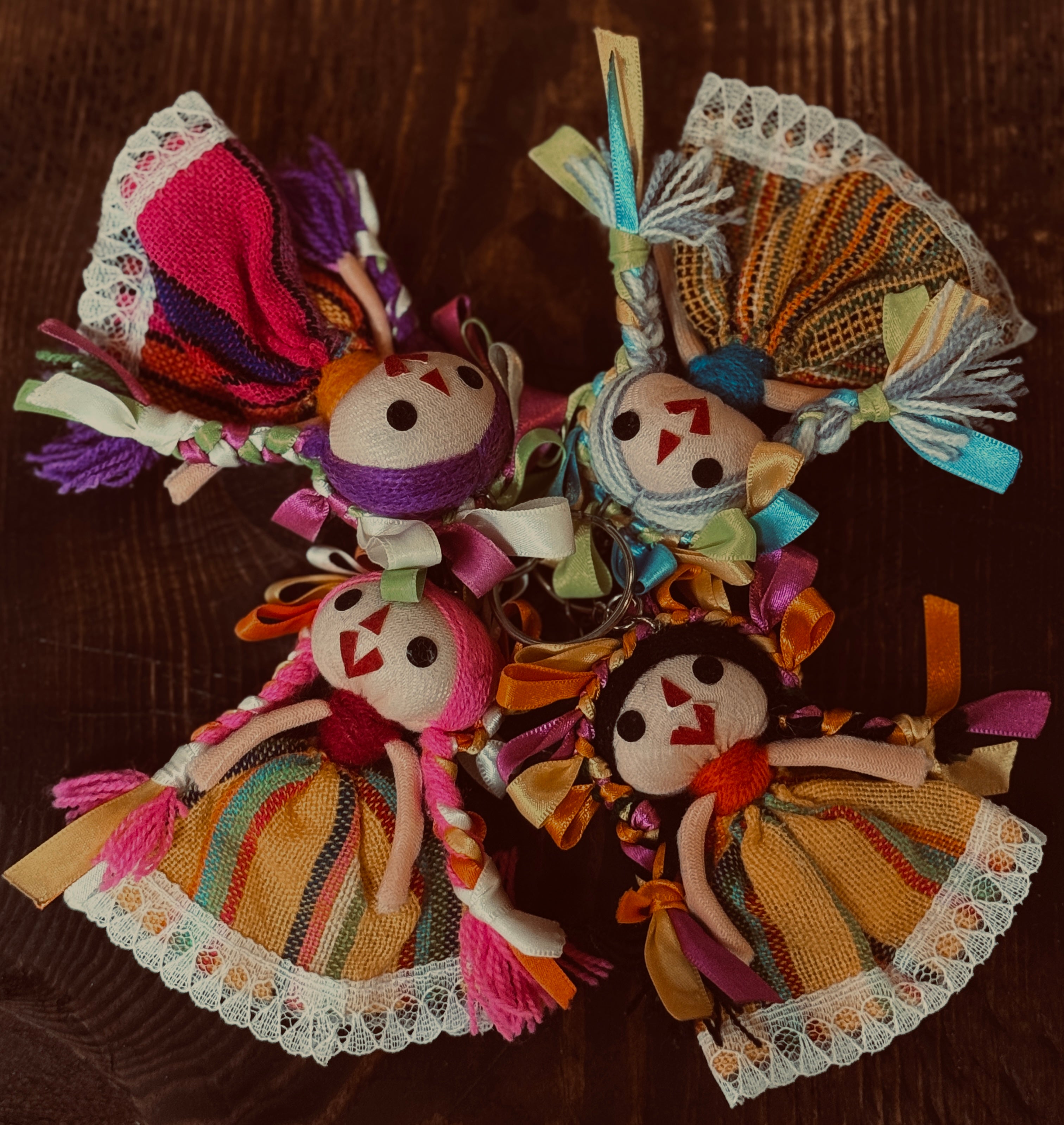 Latin Doll Keychain - Otomi Rag Doll
