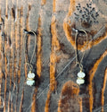 JASPER & CARIBBEAN BLUE QUARTS DROP EARRINGS