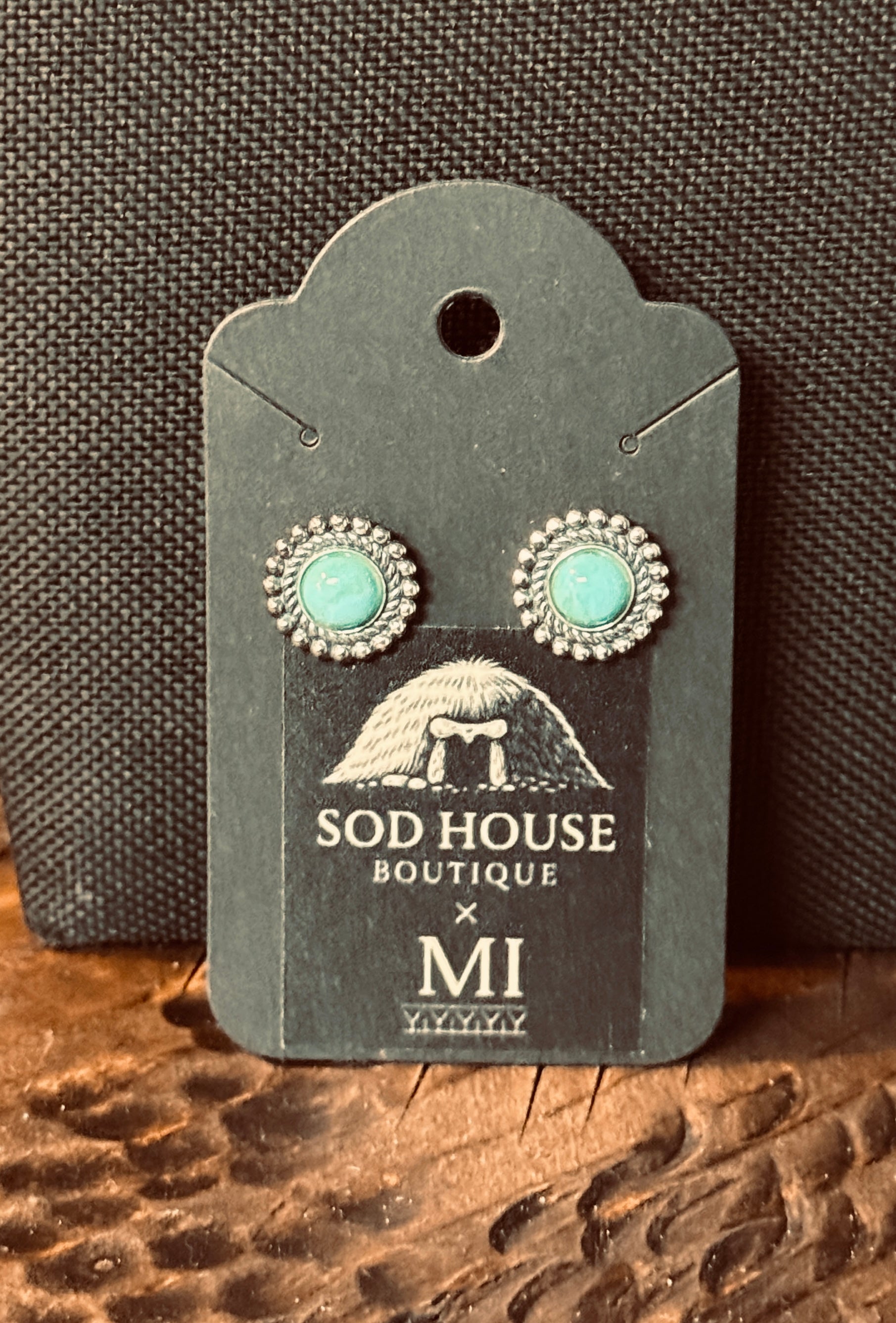 Single Stone Studs - Turquoise