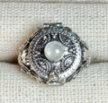 STERLING SILVER MOONSTONE POISON RING - 7