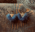 116 - Triangle Mink Earrings