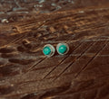 Petite Malachite Studs