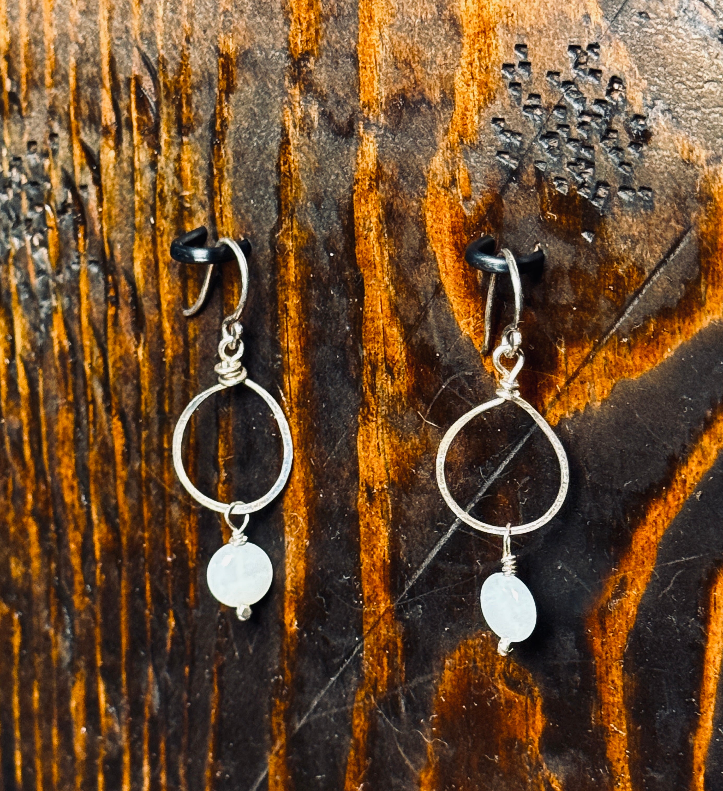 QUARTZ AND STERLING SILVER EARRINGS