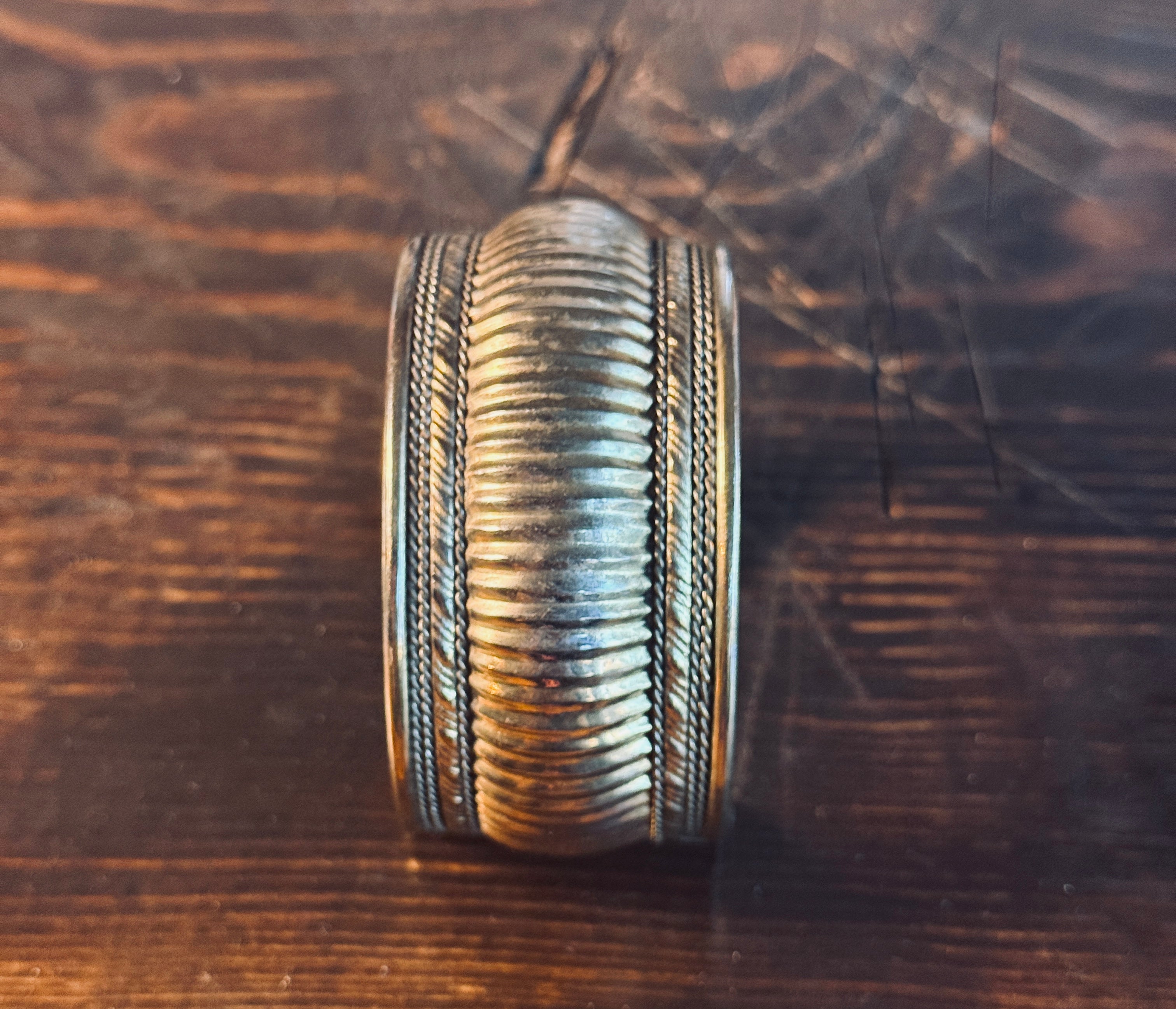 MULTI TEXTURED WIDE CUFF BRACELET