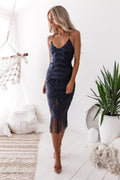 KHALEESI DRESS - STEEL BLUE **GENTLY USED**  - LARGE/8