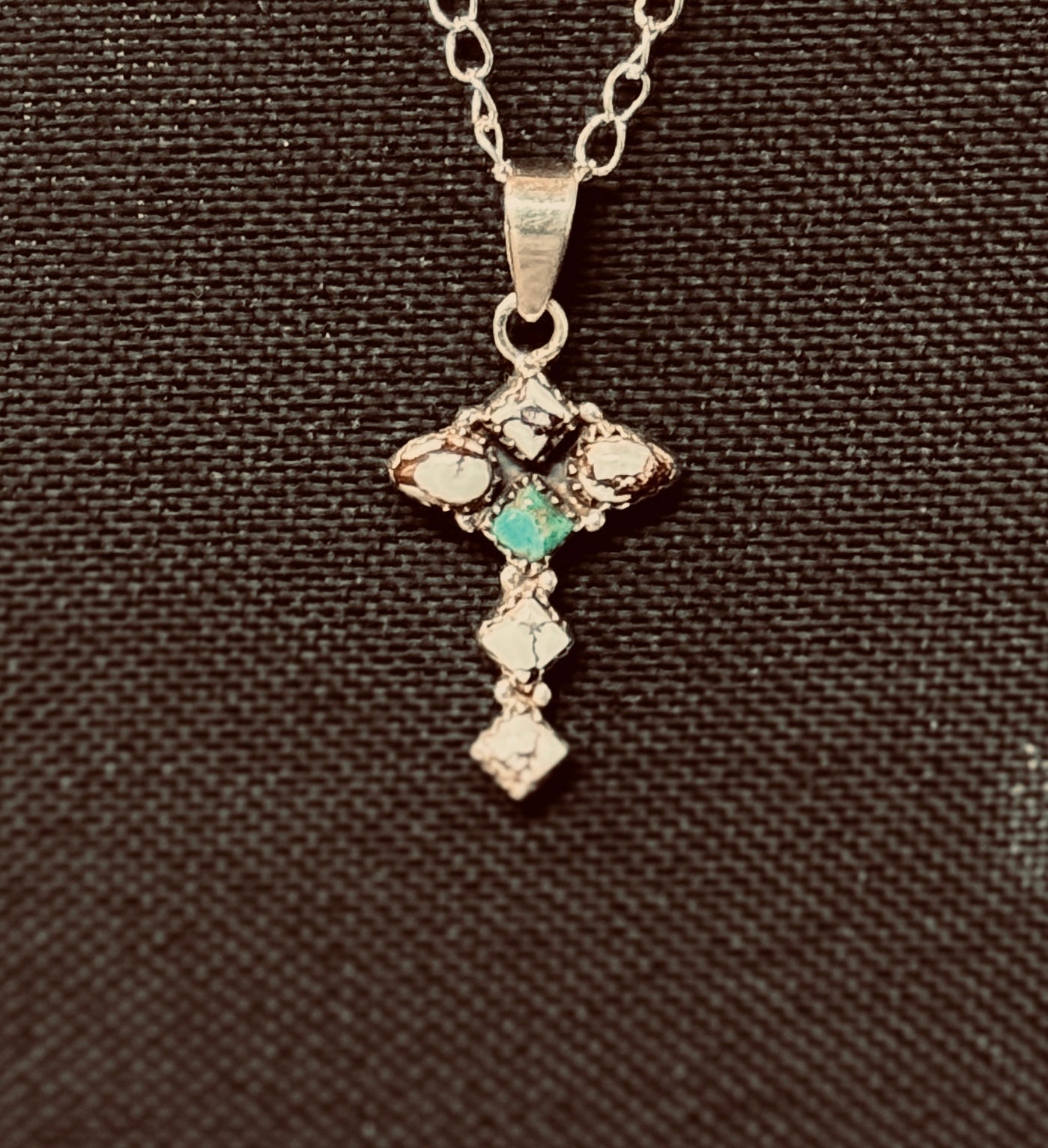 WILD HORSE AND SONORAN GOLD TURQUOISE PENDANT ON STERLING SILVER CHAIN